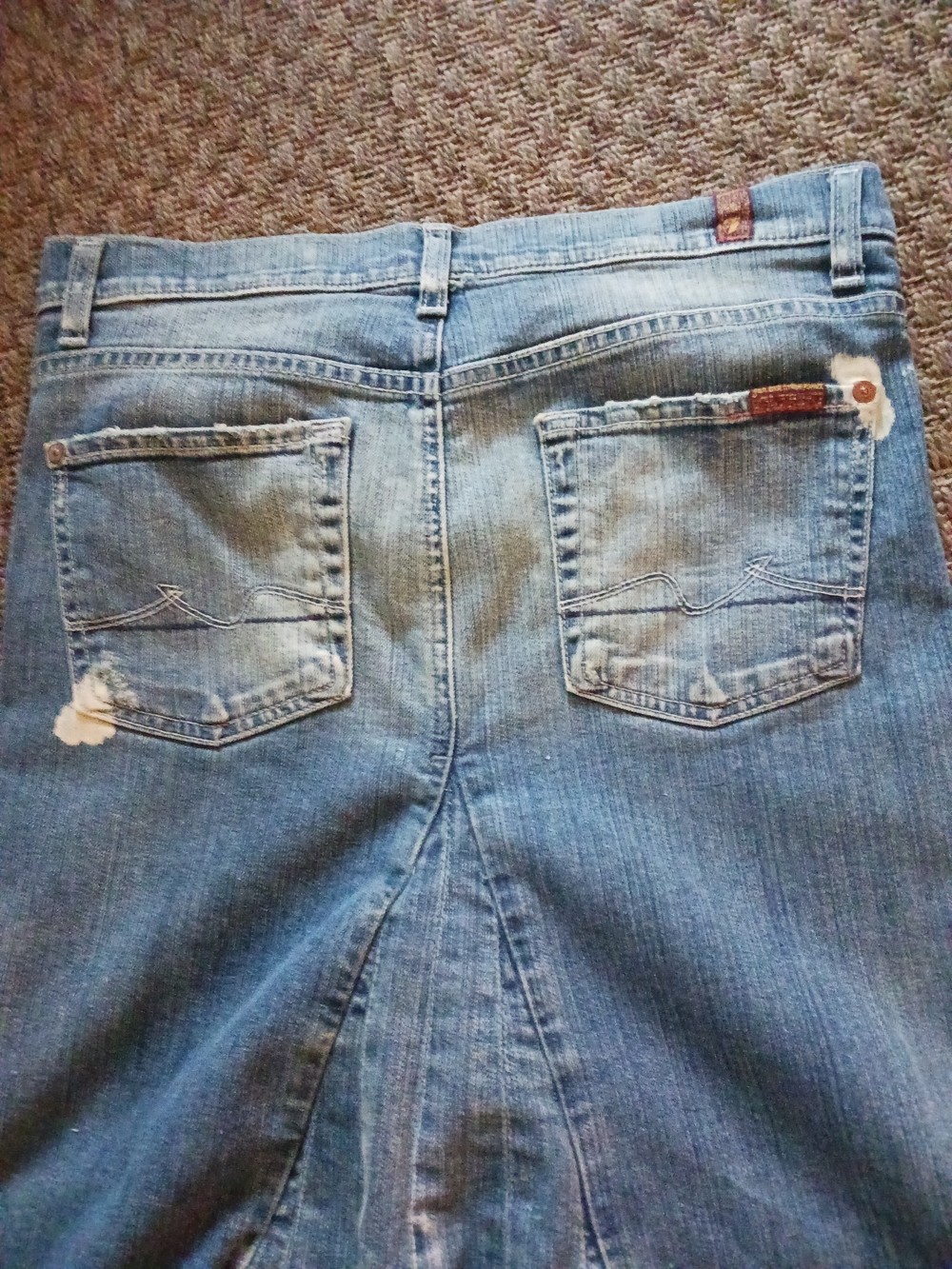 7 For All Mankind Vintage Denim Mermaid Maxi Skirt - Picture 3 of 6